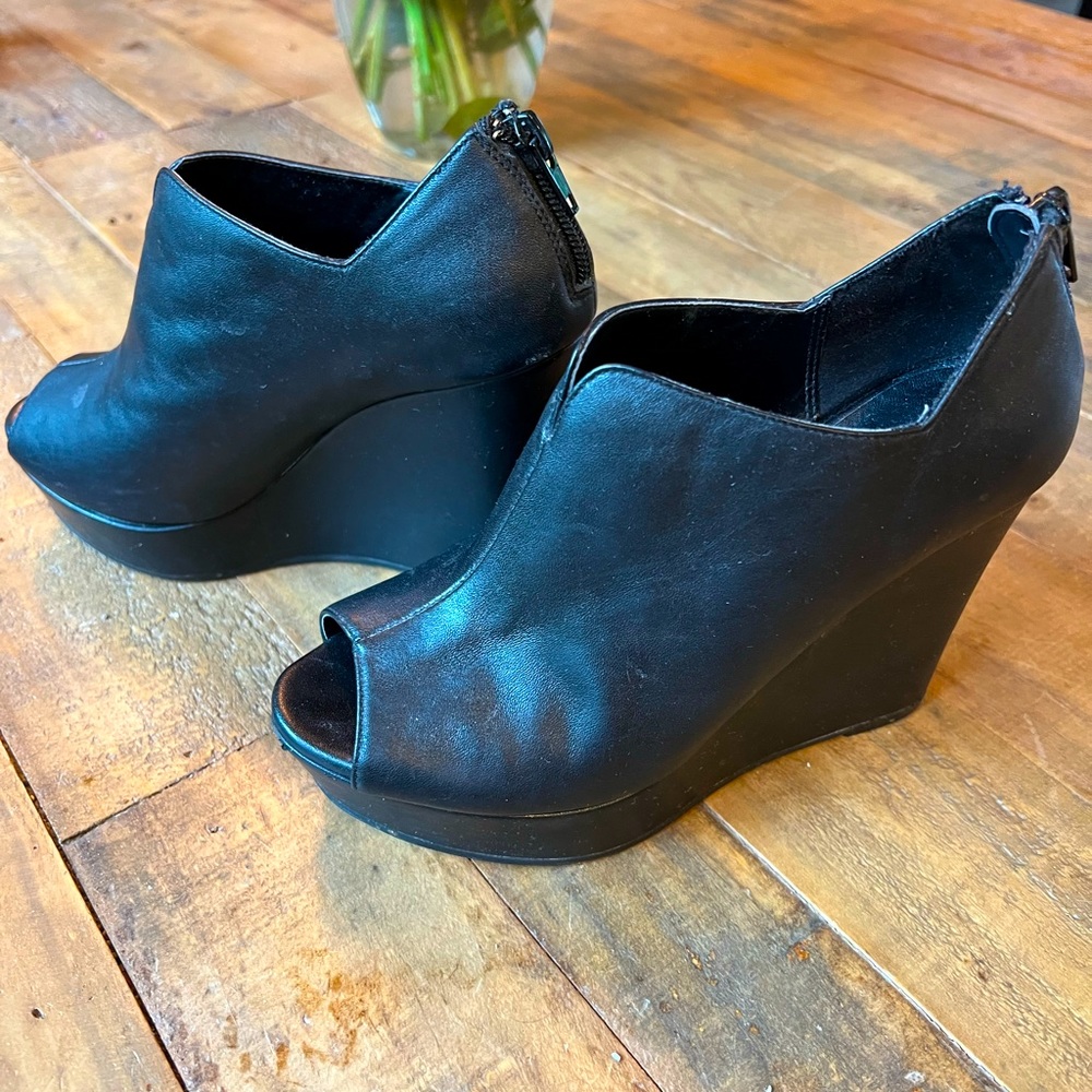 BP Wedge heels - black leather size: 5.5,